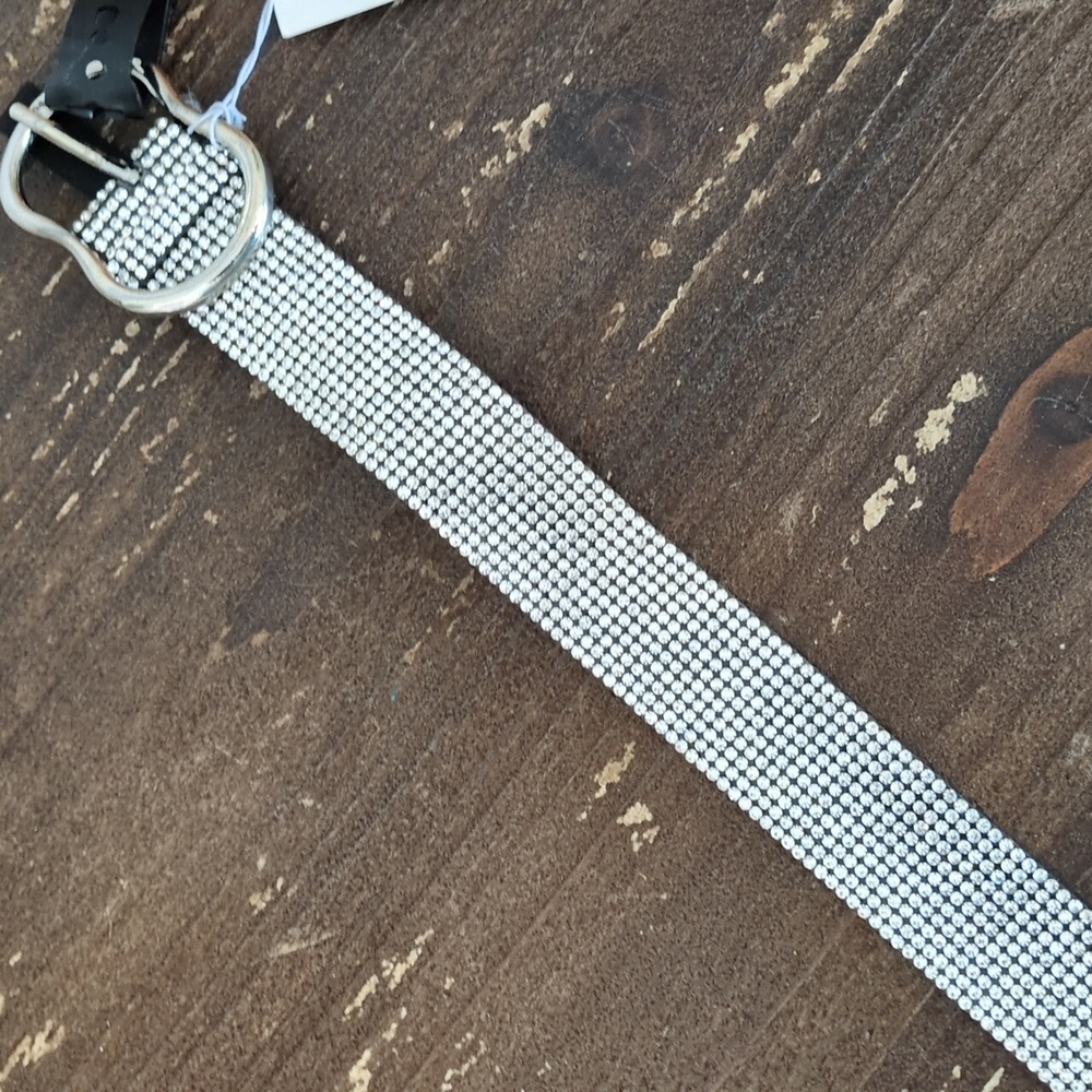 Charlotte Russe Silver Rhinestone Belt M/L - Picture 4 of 6